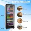 image:imageROVSUN 71 CuFt Commercial Beverage Refrigerator ETL NSF Slim Merchandiser Refrigerator Display Refrigerator Beverage Cooler Glass Door Fridge wAdjustable Shelves LED Light for Bar Restaurant Cafe9 CuFt
