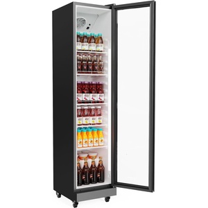 image:imageROVSUN 124 CuFt Commercial Refrigerator Display Refrigerator ETL NSF Certified Slim Commercial Beverage Cooler Glass Door Merchandiser Drink Fridge wAdjustable Shelves LED Light for Bar Restaurant8 CuFt