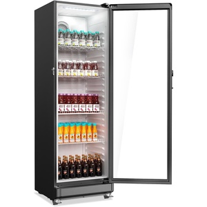 image:imageROVSUN 124 CuFt Commercial Refrigerator Display Refrigerator ETL NSF Certified Slim Commercial Beverage Cooler Glass Door Merchandiser Drink Fridge wAdjustable Shelves LED Light for Bar Restaurant124 CuFt