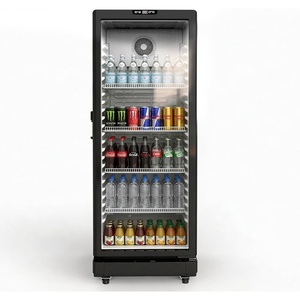 image:imageROVSUN 124 CuFt Commercial Refrigerator Display Refrigerator ETL NSF Certified Slim Commercial Beverage Cooler Glass Door Merchandiser Drink Fridge wAdjustable Shelves LED Light for Bar Restaurant9 CuFt