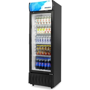 image:imageROVSUN 17 CuFt Commercial Beverage Refrigerator ETL NSF Slim Merchandiser Refrigerator Display Refrigerator Beverage Cooler Glass Door Fridge wAdjustable Shelves LED Light for Bar Restaurant Cafe85 CuFt