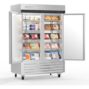 image:imageROVSUN 54 W Commercial Refrigerator Reach in Refrigerator ETL NSF Certified 49 CuFt Commercial Fridge Cooler with Auto Defrosting LED Light amp 8 Adjustable Shelves for Restaurant Cafe Garage54W Freezer