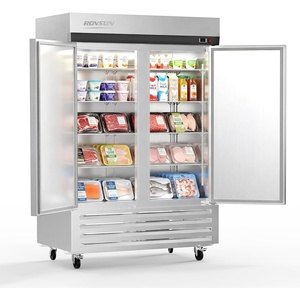 image:imageROVSUN 54 W Commercial Refrigerator Reach in Refrigerator ETL NSF Certified 49 CuFt Commercial Fridge Cooler with Auto Defrosting LED Light amp 8 Adjustable Shelves for Restaurant Cafe Garage54W Refrigerator