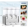 image:imageROVSUN Commercial Beverage Dispenser 52 Gal20L Commercial Juice Dispenser Cold Drink Dispenser 10L X 2 Tanks Stainless Steel with Thermostat Controller for Home Restaurant Bar Party 110V60HZ48 Gallon x 3
