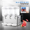 image:imageROVSUN Commercial Beverage Dispenser 52 Gal20L Commercial Juice Dispenser Cold Drink Dispenser 10L X 2 Tanks Stainless Steel with Thermostat Controller for Home Restaurant Bar Party 110V60HZ48 Gallon x 3