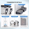 image:imageROVSUN Commercial Beverage Dispenser 52 Gal20L Commercial Juice Dispenser Cold Drink Dispenser 10L X 2 Tanks Stainless Steel with Thermostat Controller for Home Restaurant Bar Party 110V60HZ26 Gallon x 2
