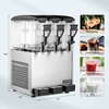 image:imageROVSUN Commercial Beverage Dispenser 52 Gal20L Commercial Juice Dispenser Cold Drink Dispenser 10L X 2 Tanks Stainless Steel with Thermostat Controller for Home Restaurant Bar Party 110V60HZ26 Gallon x 3