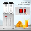 image:imageROVSUN Commercial Beverage Dispenser 52 Gal20L Commercial Juice Dispenser Cold Drink Dispenser 10L X 2 Tanks Stainless Steel with Thermostat Controller for Home Restaurant Bar Party 110V60HZ26 Gallon x 2
