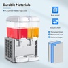 image:imageROVSUN Commercial Beverage Dispenser 52 Gal20L Commercial Juice Dispenser Cold Drink Dispenser 10L X 2 Tanks Stainless Steel with Thermostat Controller for Home Restaurant Bar Party 110V60HZ48 Gallon x 2