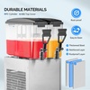 image:imageROVSUN Commercial Beverage Dispenser 52 Gal20L Commercial Juice Dispenser Cold Drink Dispenser 10L X 2 Tanks Stainless Steel with Thermostat Controller for Home Restaurant Bar Party 110V60HZ26 Gallon x 2