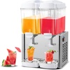 image:imageROVSUN Commercial Beverage Dispenser 52 Gal20L Commercial Juice Dispenser Cold Drink Dispenser 10L X 2 Tanks Stainless Steel with Thermostat Controller for Home Restaurant Bar Party 110V60HZ48 Gallon x 2