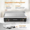image:imageROVSUN 22 Electric Griddle Electric Countertop Half Flat Top Griddle 1600W Grill Stainless Steel with Adjustable Temperature Control 122F572F for Commercial Home Restaurant Plug26Plughalf groove