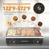image:imageROVSUN 22 Electric Griddle Electric Countertop Half Flat Top Griddle 1600W Grill Stainless Steel with Adjustable Temperature Control 122F572F for Commercial Home Restaurant Plug26Plughalf groove
