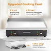 image:imageROVSUN 22 Electric Griddle Electric Countertop Half Flat Top Griddle 1600W Grill Stainless Steel with Adjustable Temperature Control 122F572F for Commercial Home Restaurant Plug30Plughalf groove