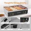 image:imageROVSUN 22 Electric Griddle Electric Countertop Half Flat Top Griddle 1600W Grill Stainless Steel with Adjustable Temperature Control 122F572F for Commercial Home Restaurant Plug26Plughalf groove