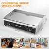 image:imageROVSUN 22 Electric Griddle Electric Countertop Half Flat Top Griddle 1600W Grill Stainless Steel with Adjustable Temperature Control 122F572F for Commercial Home Restaurant Plug30 inchPlug