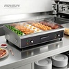 image:imageROVSUN 22 Electric Griddle Electric Countertop Half Flat Top Griddle 1600W Grill Stainless Steel with Adjustable Temperature Control 122F572F for Commercial Home Restaurant Plug30Plughalf groove
