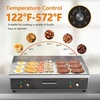 image:imageROVSUN 22 Electric Griddle Electric Countertop Half Flat Top Griddle 1600W Grill Stainless Steel with Adjustable Temperature Control 122F572F for Commercial Home Restaurant Plug30Plughalf groove
