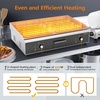 image:imageROVSUN 22 Electric Griddle Electric Countertop Half Flat Top Griddle 1600W Grill Stainless Steel with Adjustable Temperature Control 122F572F for Commercial Home Restaurant Plug30Plughalf groove