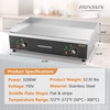 image:imageROVSUN 22 Electric Griddle Electric Countertop Half Flat Top Griddle 1600W Grill Stainless Steel with Adjustable Temperature Control 122F572F for Commercial Home Restaurant Plug26Plughalf groove