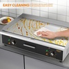 image:imageROVSUN 22 Electric Griddle Electric Countertop Half Flat Top Griddle 1600W Grill Stainless Steel with Adjustable Temperature Control 122F572F for Commercial Home Restaurant Plug30 inchPlug
