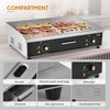 image:imageROVSUN 22 Electric Griddle Electric Countertop Half Flat Top Griddle 1600W Grill Stainless Steel with Adjustable Temperature Control 122F572F for Commercial Home Restaurant Plug30 inchPlug