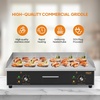 image:imageROVSUN 22 Electric Griddle Electric Countertop Half Flat Top Griddle 1600W Grill Stainless Steel with Adjustable Temperature Control 122F572F for Commercial Home Restaurant Plug30 inchPlug
