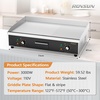 image:imageROVSUN 22 Electric Griddle Electric Countertop Half Flat Top Griddle 1600W Grill Stainless Steel with Adjustable Temperature Control 122F572F for Commercial Home Restaurant Plug30Plughalf groove