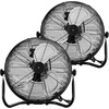 image:imageROVSUN 16inch Heavy Duty Floor amp Wall Mount Fan 2in1 High Velocity Industrial Metal Fan with 3Speed Adjustable Tilt amp WallMounting System Ideal Cooling for Gym Workshop Garage and WarehouseBlack