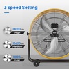image:imageROVSUN 16inch Heavy Duty Floor amp Wall Mount Fan 2in1 High Velocity Industrial Metal Fan with 3Speed Adjustable Tilt amp WallMounting System Ideal Cooling for Gym Workshop Garage and WarehouseYellow