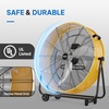image:imageROVSUN 16inch Heavy Duty Floor amp Wall Mount Fan 2in1 High Velocity Industrial Metal Fan with 3Speed Adjustable Tilt amp WallMounting System Ideal Cooling for Gym Workshop Garage and WarehouseYellow