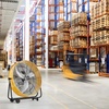 image:imageROVSUN 16inch Heavy Duty Floor amp Wall Mount Fan 2in1 High Velocity Industrial Metal Fan with 3Speed Adjustable Tilt amp WallMounting System Ideal Cooling for Gym Workshop Garage and WarehouseYellow