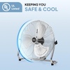 image:imageROVSUN 16inch Heavy Duty Floor amp Wall Mount Fan 2in1 High Velocity Industrial Metal Fan with 3Speed Adjustable Tilt amp WallMounting System Ideal Cooling for Gym Workshop Garage and WarehouseSilver