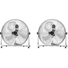 image:imageROVSUN 16inch Heavy Duty Floor amp Wall Mount Fan 2in1 High Velocity Industrial Metal Fan with 3Speed Adjustable Tilt amp WallMounting System Ideal Cooling for Gym Workshop Garage and WarehouseSilver