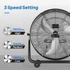 image:imageROVSUN 16inch Heavy Duty Floor amp Wall Mount Fan 2in1 High Velocity Industrial Metal Fan with 3Speed Adjustable Tilt amp WallMounting System Ideal Cooling for Gym Workshop Garage and WarehouseBlack