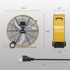 image:imageROVSUN 16inch Heavy Duty Floor amp Wall Mount Fan 2in1 High Velocity Industrial Metal Fan with 3Speed Adjustable Tilt amp WallMounting System Ideal Cooling for Gym Workshop Garage and WarehouseYellow