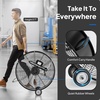 image:imageROVSUN 16inch Heavy Duty Floor amp Wall Mount Fan 2in1 High Velocity Industrial Metal Fan with 3Speed Adjustable Tilt amp WallMounting System Ideal Cooling for Gym Workshop Garage and WarehouseBlack