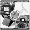 image:imageROVSUN 16inch Heavy Duty Floor amp Wall Mount Fan 2in1 High Velocity Industrial Metal Fan with 3Speed Adjustable Tilt amp WallMounting System Ideal Cooling for Gym Workshop Garage and WarehouseBlack