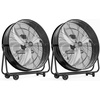 image:imageROVSUN 16inch Heavy Duty Floor amp Wall Mount Fan 2in1 High Velocity Industrial Metal Fan with 3Speed Adjustable Tilt amp WallMounting System Ideal Cooling for Gym Workshop Garage and WarehouseBlack