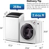 image:imageROVSUN 18CuFt Portable Clothes Dryer and 178LBS FullAutomatic Washing Machine Set Compact Laundry Washer and Dryer Combo Set with Stainless Steel Inner Tub for Apartment Dorms Home26cuft  25lbs