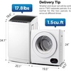 image:imageROVSUN 18CuFt Portable Clothes Dryer and 178LBS FullAutomatic Washing Machine Set Compact Laundry Washer and Dryer Combo Set with Stainless Steel Inner Tub for Apartment Dorms Home15cuft  178lbs