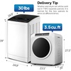image:imageROVSUN 18CuFt Portable Clothes Dryer and 178LBS FullAutomatic Washing Machine Set Compact Laundry Washer and Dryer Combo Set with Stainless Steel Inner Tub for Apartment Dorms Home35cuft  30lbs