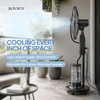 image:imageROVSUN 18inch Misting Pedestal Fan with 5L Water Tank amp 75H Timer 3 Wind Speeds 120Oscillating Standing Mist Fan with Remote amp Panel Control Water Cooling Mister Fan for Indoor Living Room Patio185L