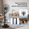 image:imageROVSUN 18inch Misting Pedestal Fan with 5L Water Tank amp 75H Timer 3 Wind Speeds 120Oscillating Standing Mist Fan with Remote amp Panel Control Water Cooling Mister Fan for Indoor Living Room Patio185L2pack