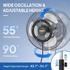 image:imageROVSUN 18inch Misting Pedestal Fan with 5L Water Tank amp 75H Timer 3 Wind Speeds 120Oscillating Standing Mist Fan with Remote amp Panel Control Water Cooling Mister Fan for Indoor Living Room Patio20