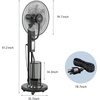 image:imageROVSUN 18inch Misting Pedestal Fan with 5L Water Tank amp 75H Timer 3 Wind Speeds 120Oscillating Standing Mist Fan with Remote amp Panel Control Water Cooling Mister Fan for Indoor Living Room Patio185L2pack