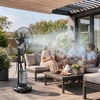 image:imageROVSUN 18inch Misting Pedestal Fan with 5L Water Tank amp 75H Timer 3 Wind Speeds 120Oscillating Standing Mist Fan with Remote amp Panel Control Water Cooling Mister Fan for Indoor Living Room Patio185L2pack