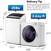image:imageROVSUN 25LBS Full Automatic Washing Machine and 18CuFt Portable Clothes Dryer Set Compact Laundry Washer and Dryer Combo Set with Stainless Steel Inner Tub for Apartment Dorms Home26cuft  25lbs