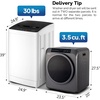 image:imageROVSUN 25LBS Full Automatic Washing Machine and 18CuFt Portable Clothes Dryer Set Compact Laundry Washer and Dryer Combo Set with Stainless Steel Inner Tub for Apartment Dorms Home35cuft  30lbs