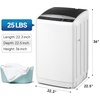 image:imageROVSUN 25LBS Portable Washing Machine FullAutomatic Electric Laundry Machine with Stainless Steel Drum Compact Washer and Spin Dryer Combo with Drain Pump for Home Apartment25lbs